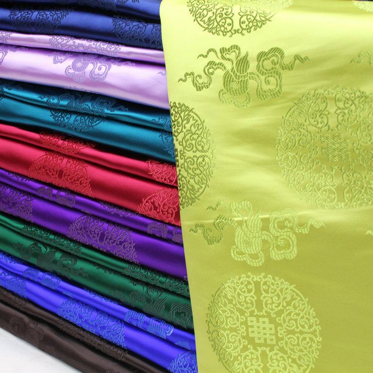 Chinesischer Stil Tang-Kostüm Mongolische Robe Tibetische Robe Ethnische Kostümierung Antikes Jacquard-Brocade-Band Seide Antiker Stoff