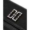 Daks Alexa Black Leather Premium Crystal Decoration Long Wallet Dcwa6f290bk