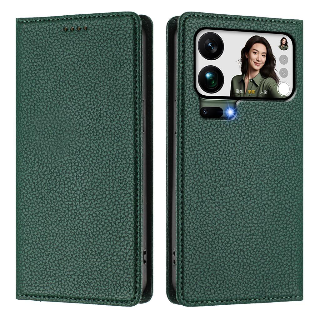 For Xiaomi 17 Pro Max Wallet Case RFID Blocking Litchi Texture Leather Mobile Cover