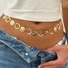 SHIXIN 2026 New Trendy Metal Hollow Out Round Belly Waist Chain for Women Sexy Skirts Pants Belt Accessories Summer Body Jewelry