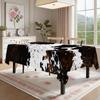 Cow Print Rectangle Table Cloth for Table Decortion Holiday Party Waterproof Reusable Tablecloth for Tables Kitchen Dining