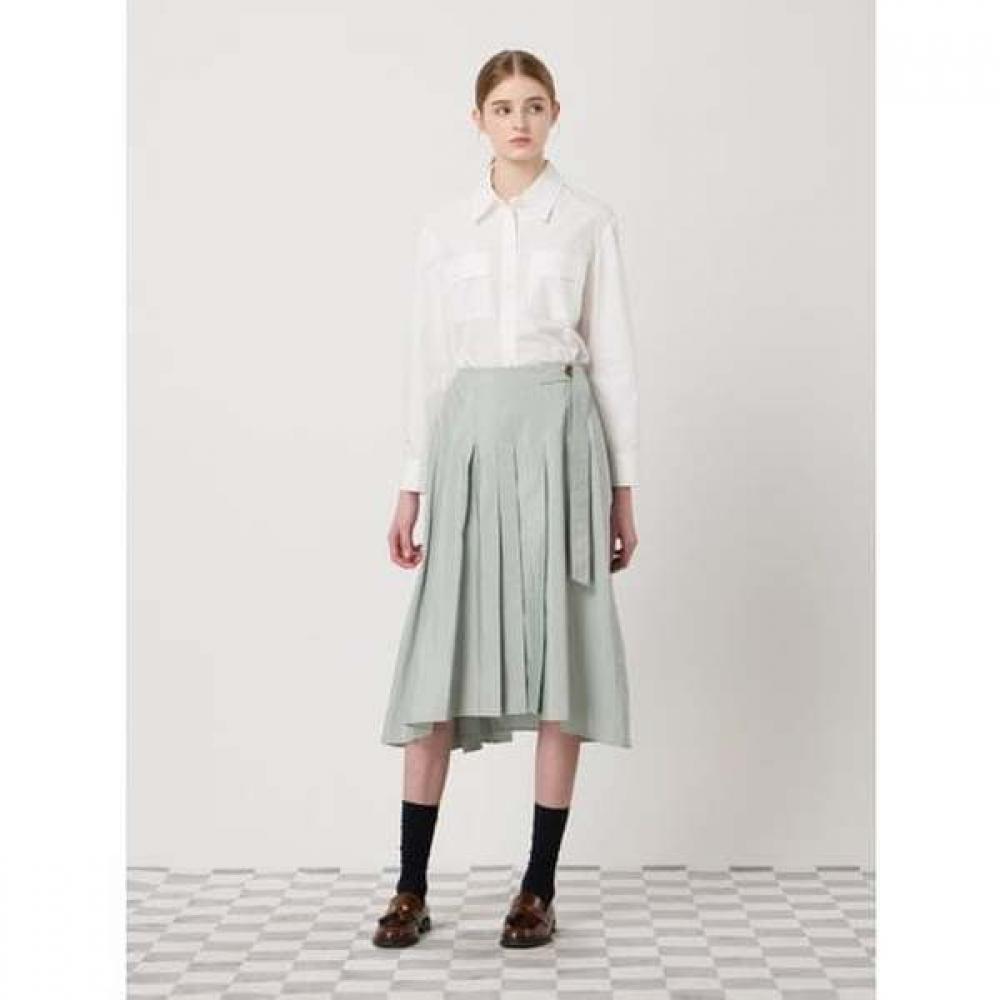 Cc Collect Unbalanced Pleats Skirt C251msd001 Mint (MT)/66