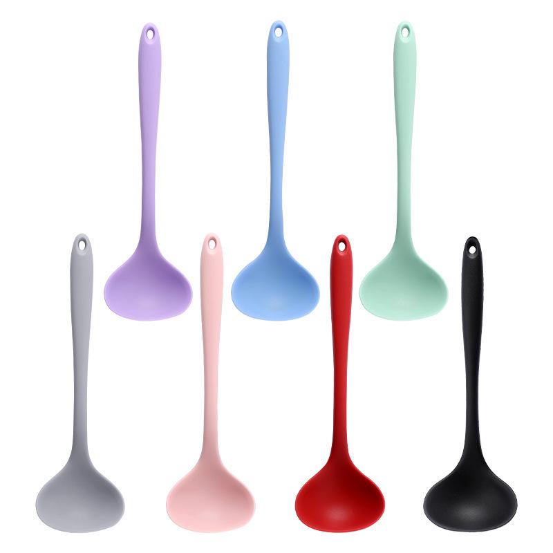 Silicone Kitchen Utensil Set: Ladle, Spatula, Scraper, Turner, Oil & Basting Brushes, Whisk, Tongs for Cooking & Baking.