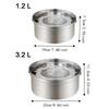 Stainless Steel Cat Water Bowl 1.2/3.2 L Pet Water Feeder Durable Dog Water Dispenser  Home Use