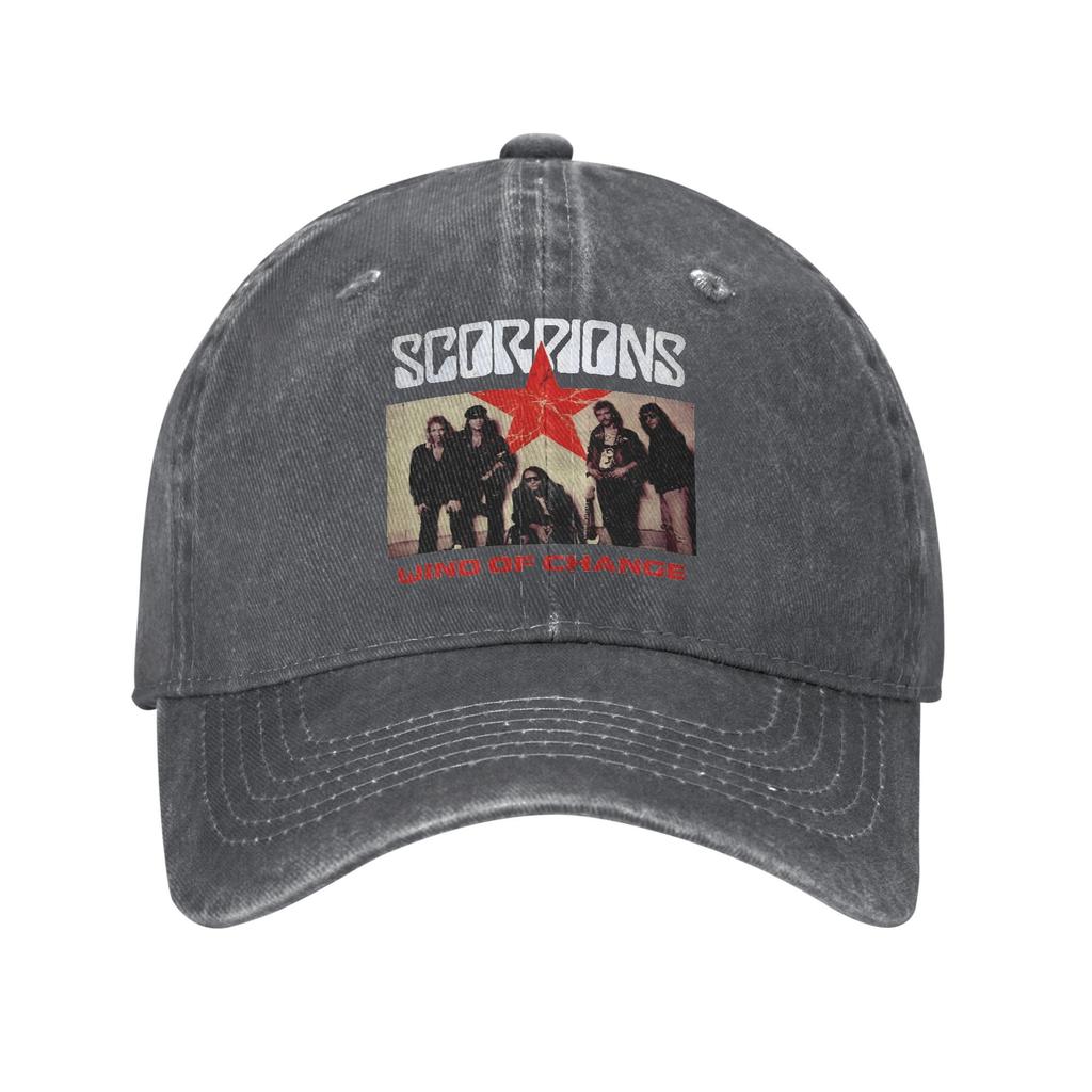 Wind Of Change Scorpions Rock Band Baseball Cap Sun Outdoor Gym Adjustable Washed Hip Hop Hats Couple Women Funny Snapback Cap