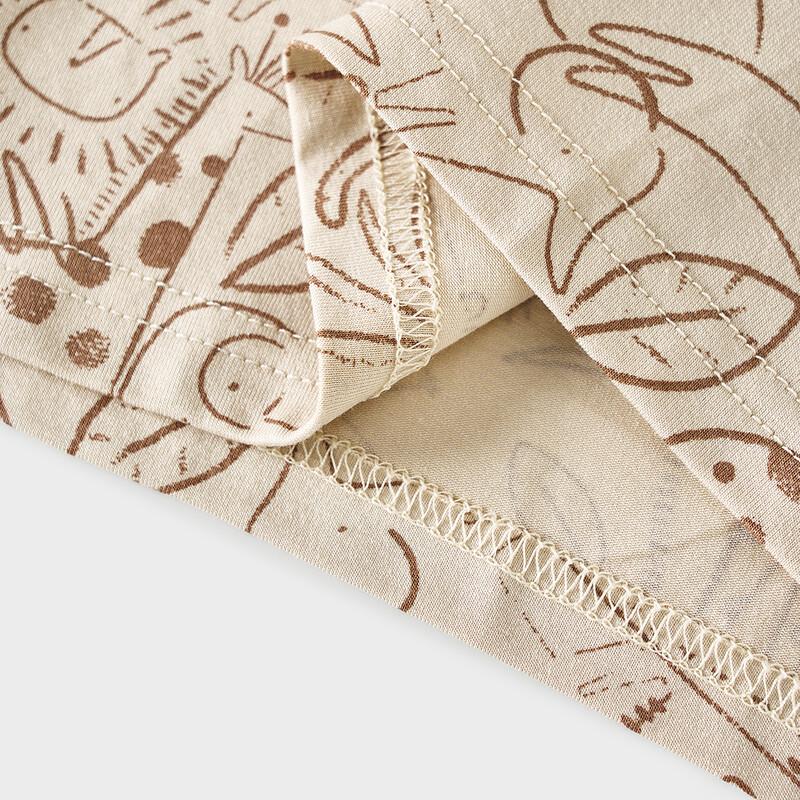 Tongtai Unisex Baby Short Sleeve Modal Cotton T-Shirt with Animal Design