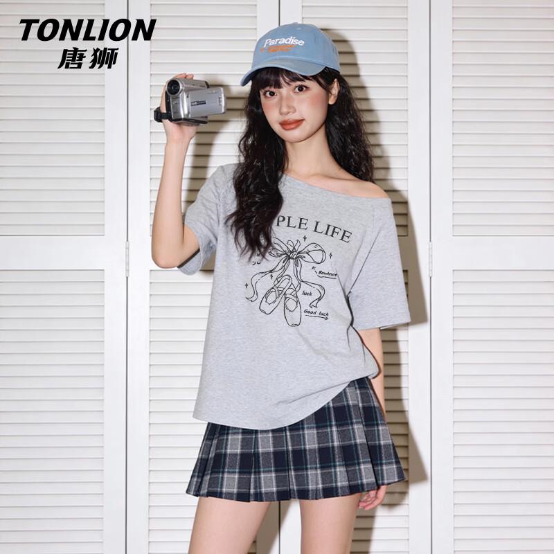 Модная женская футболка TonLion с коротким рукавом L