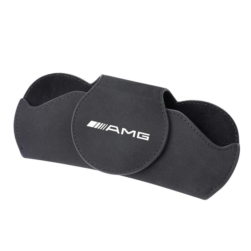 

Car Logo Glasses Case Sun Visor Sunglasses Card Organizer Box For Mercedes Benz AMG W203 W206 W205 W220 W211 W212 W201 W210 W108 чёрный