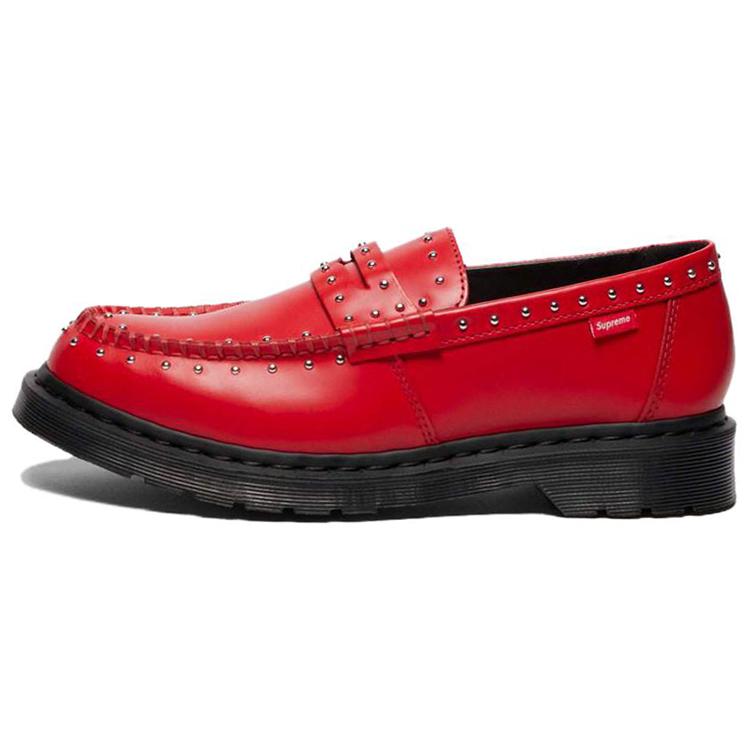 Dr. Martens Supreme x Penton Studded Loafer Poppy Red Unisex Sneakers 41873600