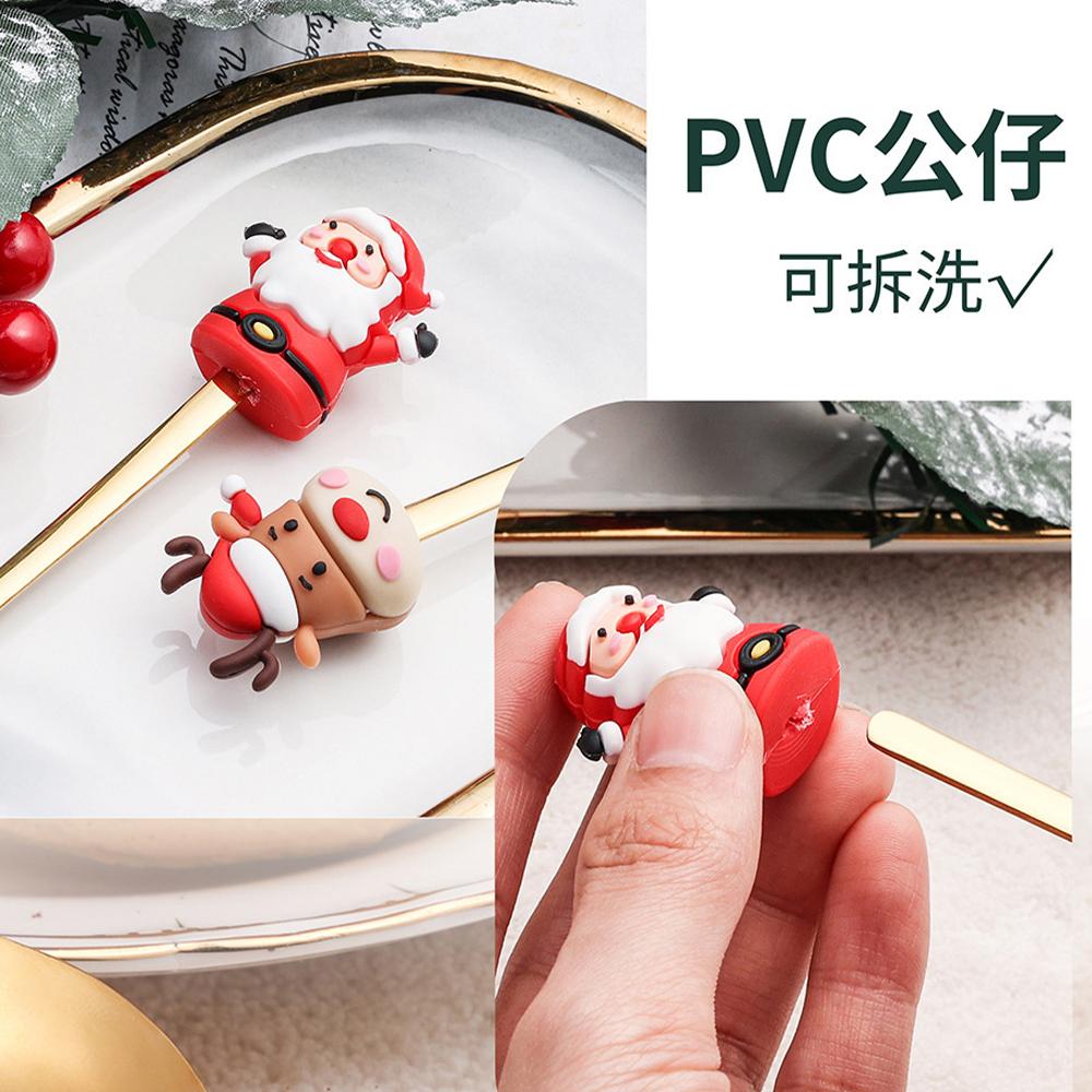2/4/6Pcs Christmas Spoon and Fork Set Stainless Steel Creative Tableware Coffee Tea Dessert Spoon and Fork Exquisite Gift Set