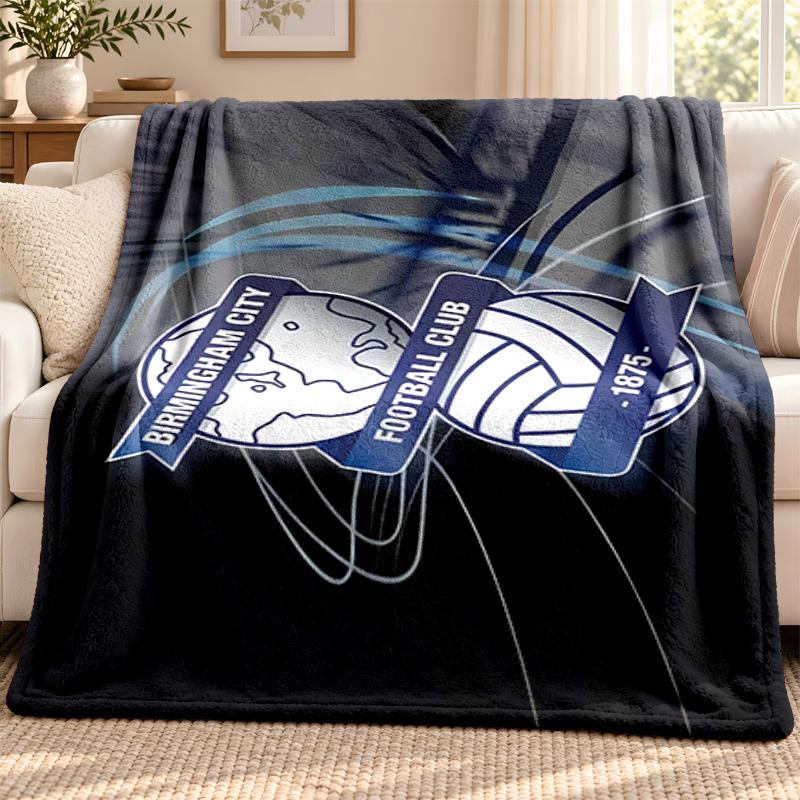 Birmingham City FC blanket Flannel Blanket Soft Cozy Plush Throw for Sofa Bed Lightweight Home Decoration Outdoor camping