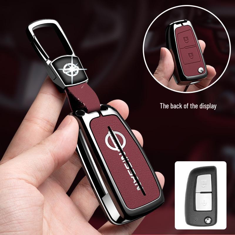 Metal Keychain Cover for Nissan Qashqai, X-Trail, Tiida, Kicks, Murano, Sylphy, Terra
