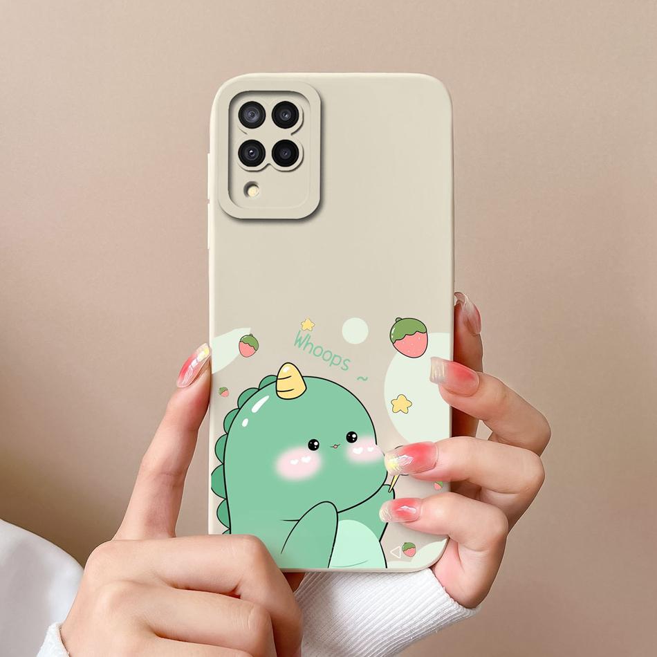 Case For Samsung Galaxy A12 M12 F12 Bear Soft Liquid Silicone Full Coverage Anti Choc Phone Bumper For SamsungA12 A M F 12 Funda
