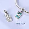 Charms Copper Sun Star Moon Tarot Card Pendants Fit Charms Plata Original Bracelet Beads Women Jewellery Making Diy