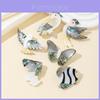 Shell Bird Animal Necklace With Electroplated Shell Pendant For Casual Wear