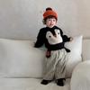 Children's clothing autumn and winter children's clothing baby penguin sweater boys thickened set