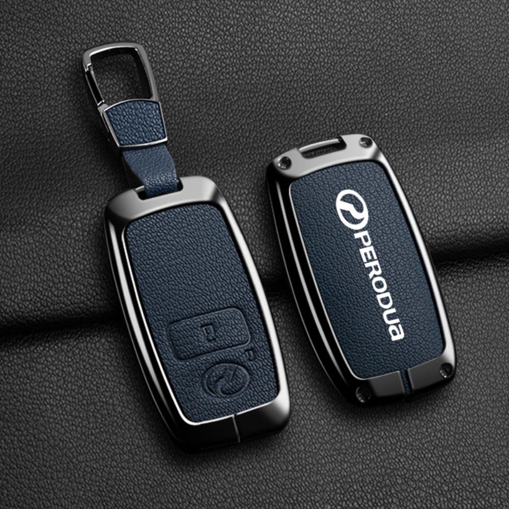 For PERODUA Toyota Car Key Cover Metal Shell Protector for Men Women with Remote Control