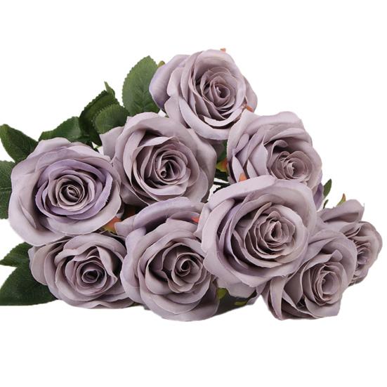 Faux Flower Realistic Looking Eye-catching Practical Good 10 Heads Wedding Party Faux Bouquet Decoration for Dorm