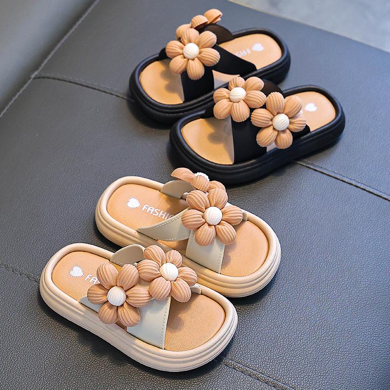 2025 Summer Non-slip Soft Sole Slippers for Girls - Parent-Child Fashionable Princess Beach Style