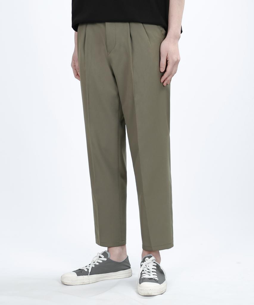 VERYVAIN Pintuck Relax Slacks (Olive)