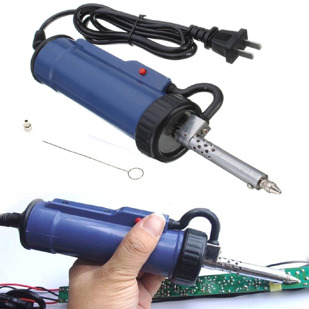 220V 50Hz Solder Sucker Electric Vacuum Desoldering Pump Iron Guns Soldering Repair Tool with Nozzle and Drill Rod 30W