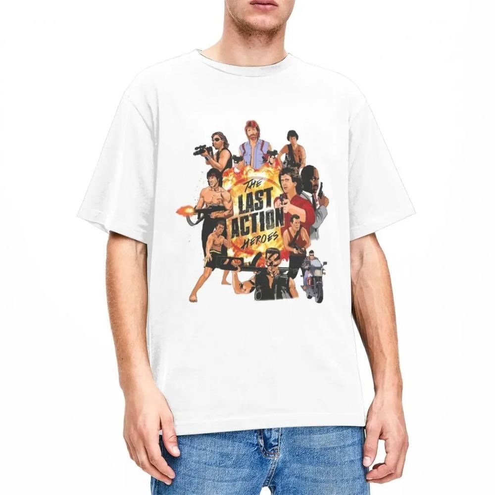 80s Retro Moviestars Movies Last Action Heroes T Shirt  Vintage Vintage Action Film Actors Tees Clothing Printed