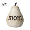 Decorative Table Ornaments Love/You/Mom Pear Sculpture, Resin Figurine, Vintage Style Living Room Accent Pieces Mother Birthday Ornament for