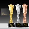 Customized High-end Gold-plating Resin Trophy, Creative Five-Pointed Star Thumb Excellent Staff Award, Gold, Silver, Copper, 1Pc