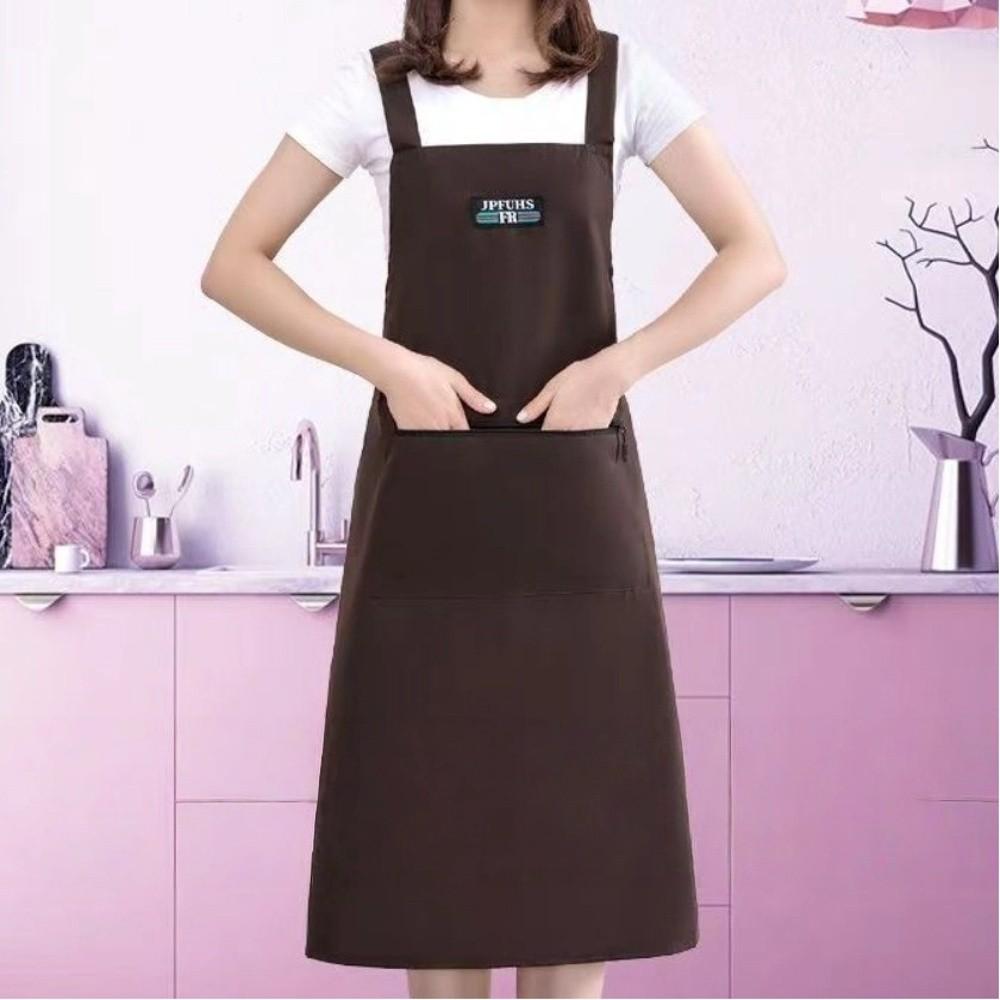 Large Pockets Cooking Apron Waterproof Baking Aprons New Working Clothes  for Catering Work