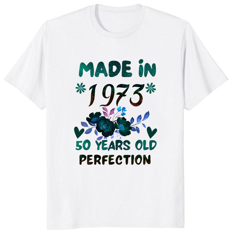 50 Year Old Gifts Graphic Tshirts Vintage 1973 Limited Edition 50th Birthday Shirt Men Clothing Classic Women TShirt Casual Tee