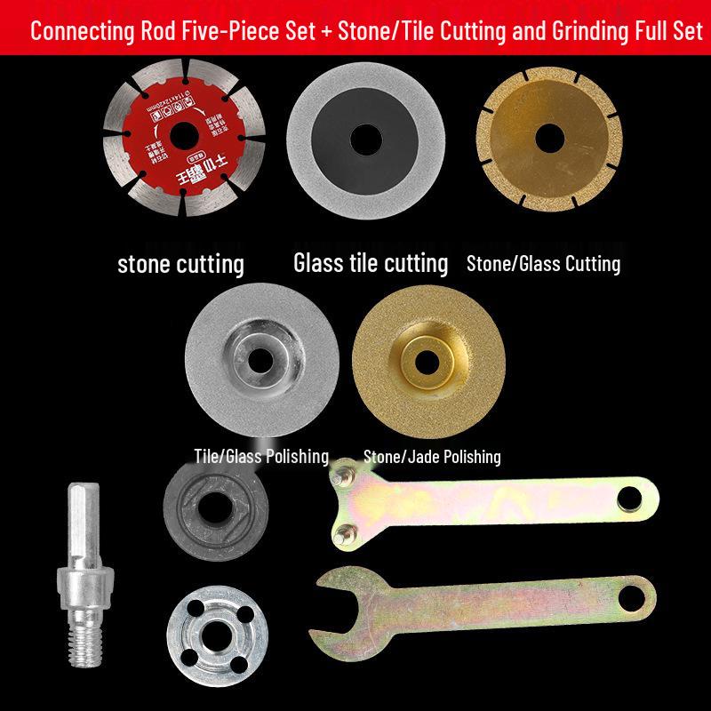 Angle Grinder Adapter Kit for Electric Drills: Saw Blade, Cutting Disc & Polishing Accessories