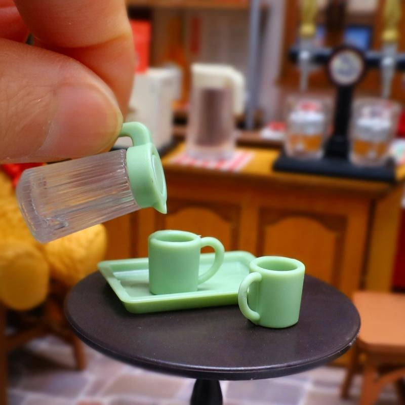 3/4Pcs Dollhouse Miniature Food Simulation Summer Iced Lemon Tea Drink For Doll House Furniture Living Room Scene Model Ornament