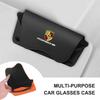 Bil Solskydd Glasögonklämma Solglasögon Förvaringsfodral för Porsche Panamera Taycan 911 718 Macan Cayenne Boxster Cayman 918 Pajun