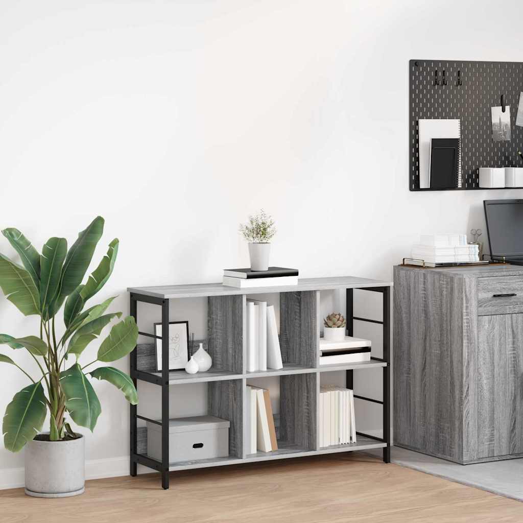 Bookshelf Grey Sonoma 102 x 32 x 72.5 cm Particleboard