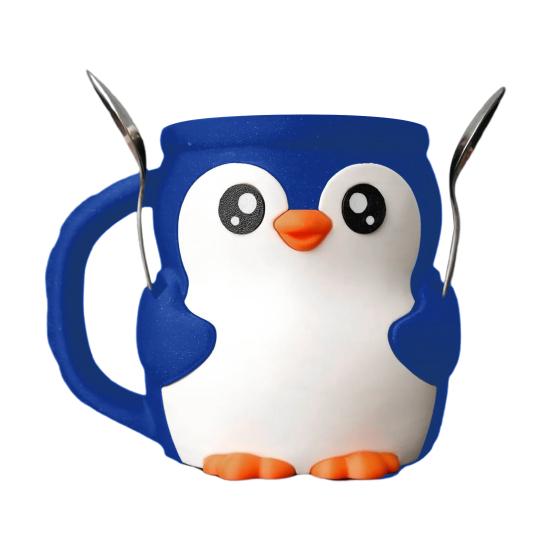 Ice Cream Cup Holder Penguin Shape Soda Beer Bottle 16 Oz Capacity Dessert Party Accessory Kitchenware