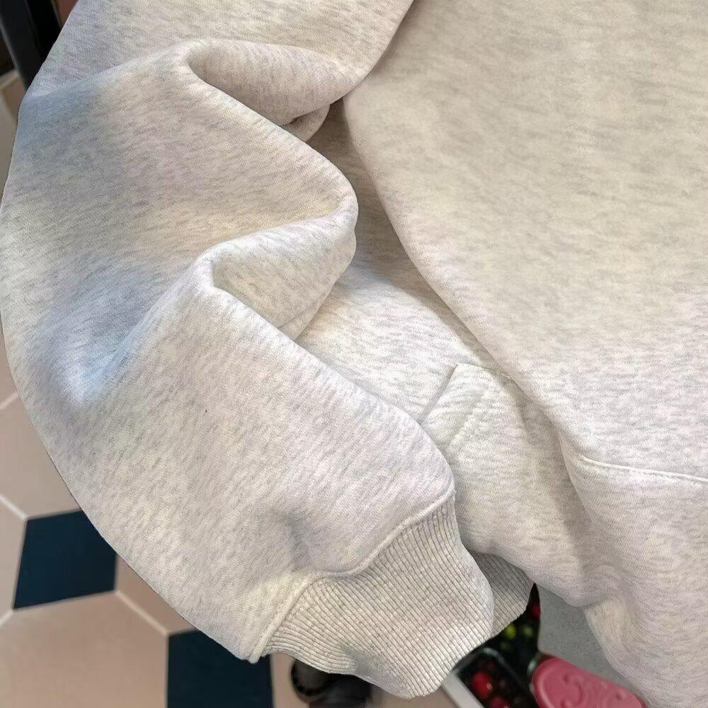 Men's Cat Print Velvet Hoodie - New Style Autumn/Winter Loose Pullover