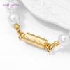 18K Gold Plated Heart Magnet Clasps Charms Brass Metal Magnetic Connector For Bracelet Necklace Making DIY Accessories Wholesale