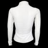 Solid Sheer Mesh High Neck Long Sleeve Slim Fit Women T Shirt Top
