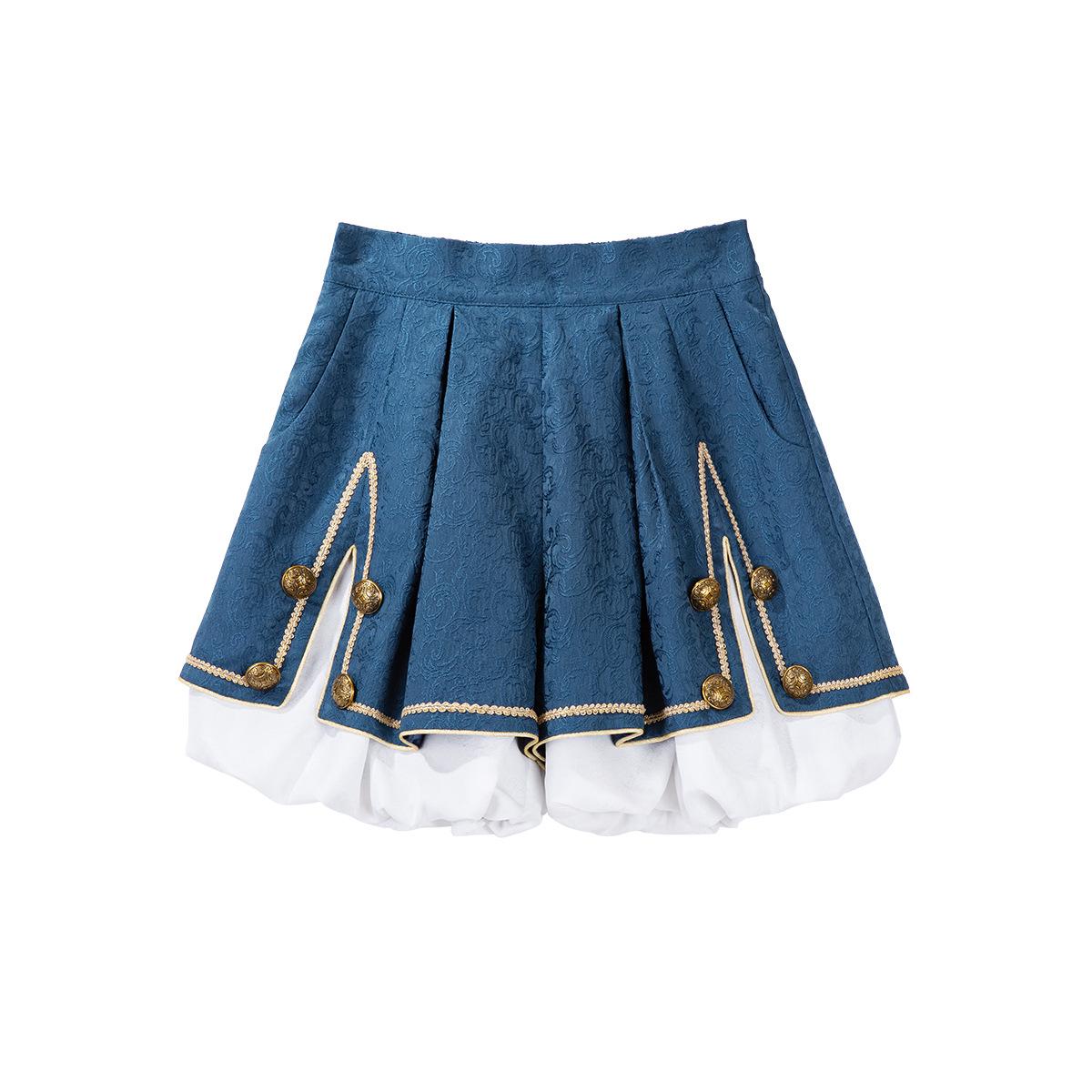 

Bear Doujiang Magical Lolita Girl Outerwear Shirt & Shorts Set - Cute Daily Outfit L