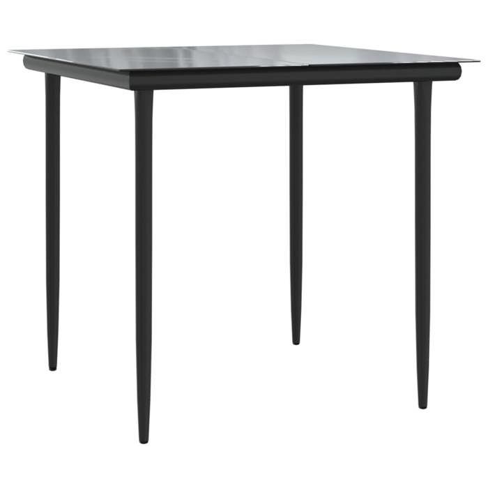VidaXL Ensemble à Manger de Jardin avec Coussins 5 pcs, Table et Chaises avec Dossier Réglable, Meubles d'Extérieur Patio 3212352