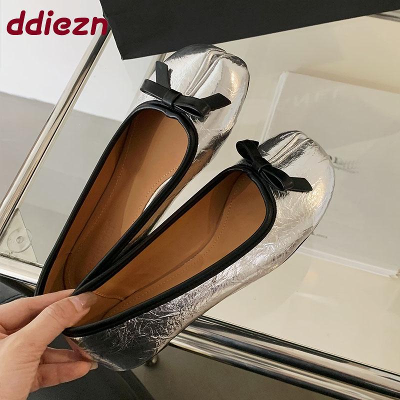 Fashion Fashion Strange Toe Footwear Shallow Flats Slip On Shoes For Women Summer Spring Female Butterfly-Knot Ladies Flats Shoes