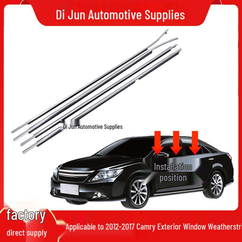 

Chrome-Plated Weatherproof Trim Strips for 7th Gen Camry Windows and Doors Left Front Door