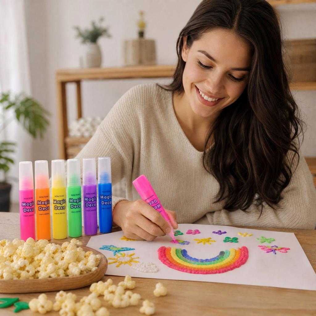 3D Puffy Paint Pens for Kids - No-Bake Expanding Doodle Supplies, Children's Painting Kit with Effect