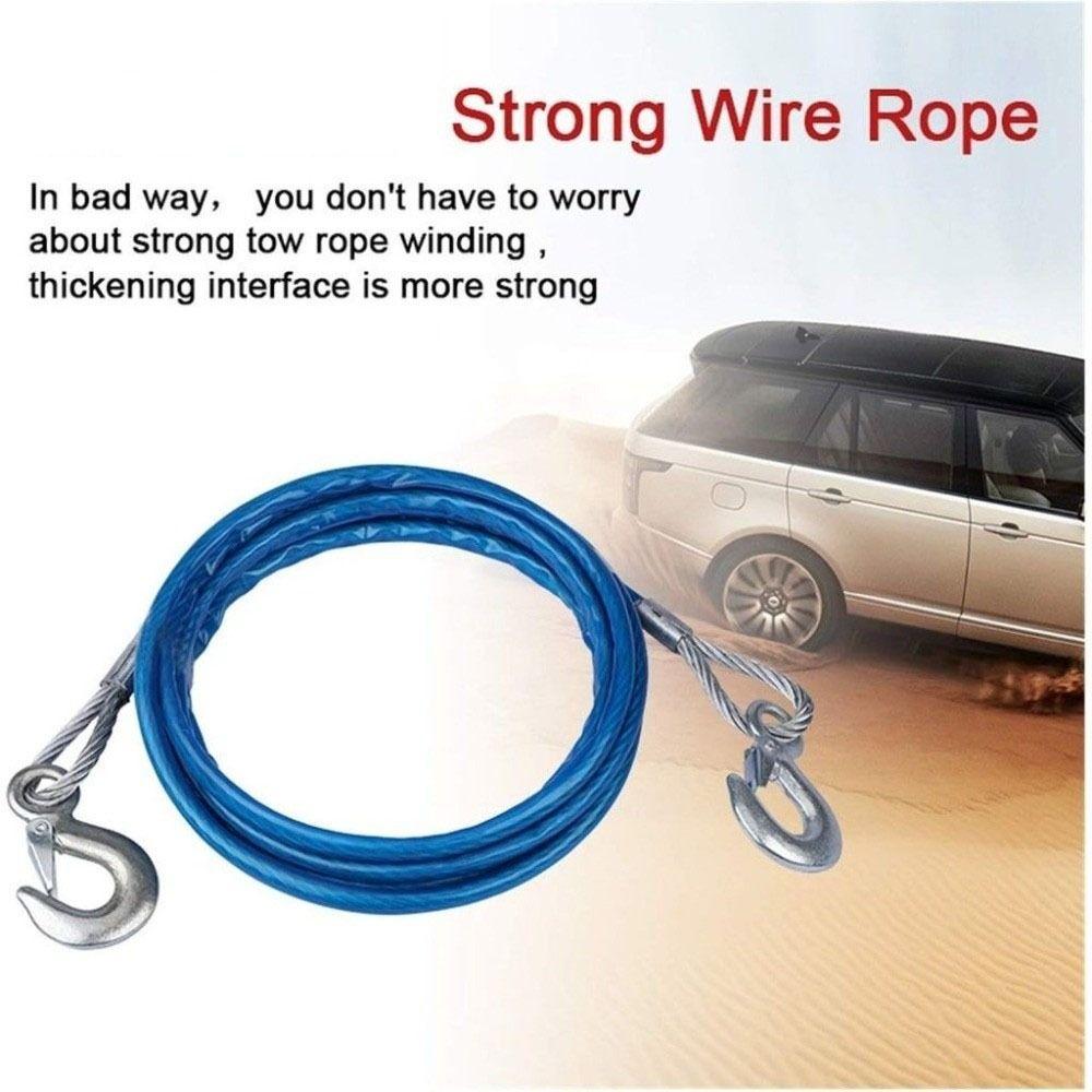 Emergency Emergency Rope Wear Resistant Steel Wire Traction Roping 7 Tons Trailer Rope  Outdoors