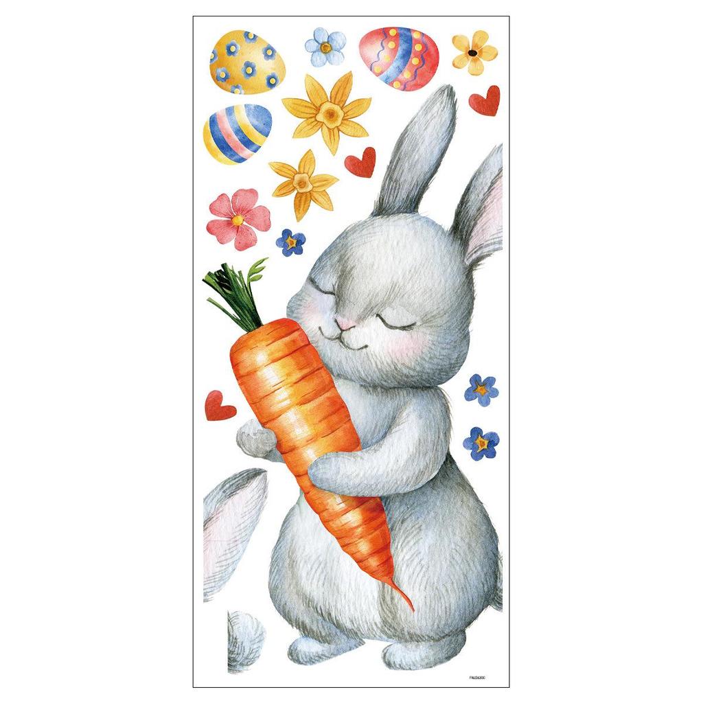 Easter Bunny Carnival Window Clings 2026 - New Style Stickers for Bedroom, Glass Cabinets, and Windows