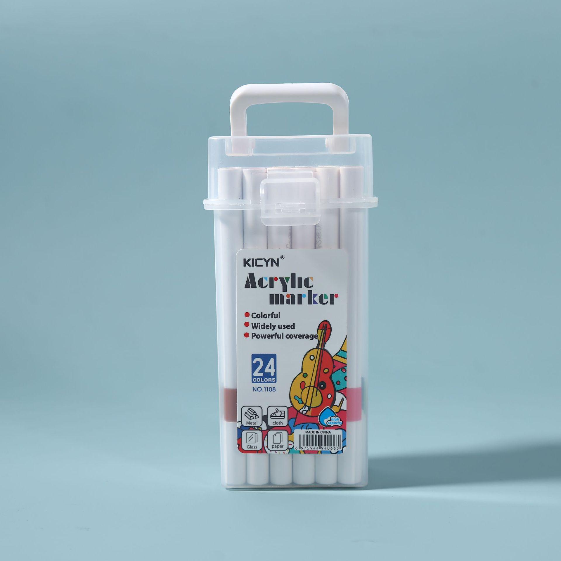 

Stackable Quick-Dry Acrylic Markers for Kids Art - Waterproof & Odorless