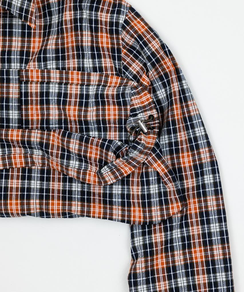Pabeo Check Shirts Jacket (Navy/Orange)