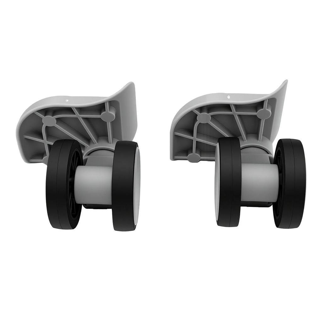 1 Pair Luggage Suitcase Wheels ABS Silent Double Row Wheels Universal Travel Suitcase Replacement Casters