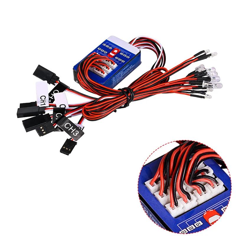 Simulation Flash Light 12 LED Lighting Kit Steering Brake Yokomo Tamiya HSP HPI AXIAL RC4WD TRX for 1/10 Scale Models RC Car