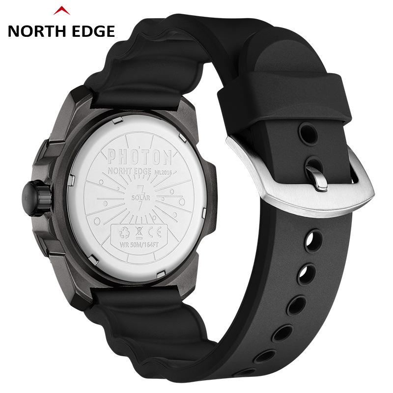 Men's Solar-Powered Waterproof Sports Watch with Luminous Hands and Long Battery Life